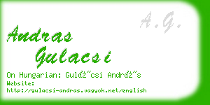 andras gulacsi business card